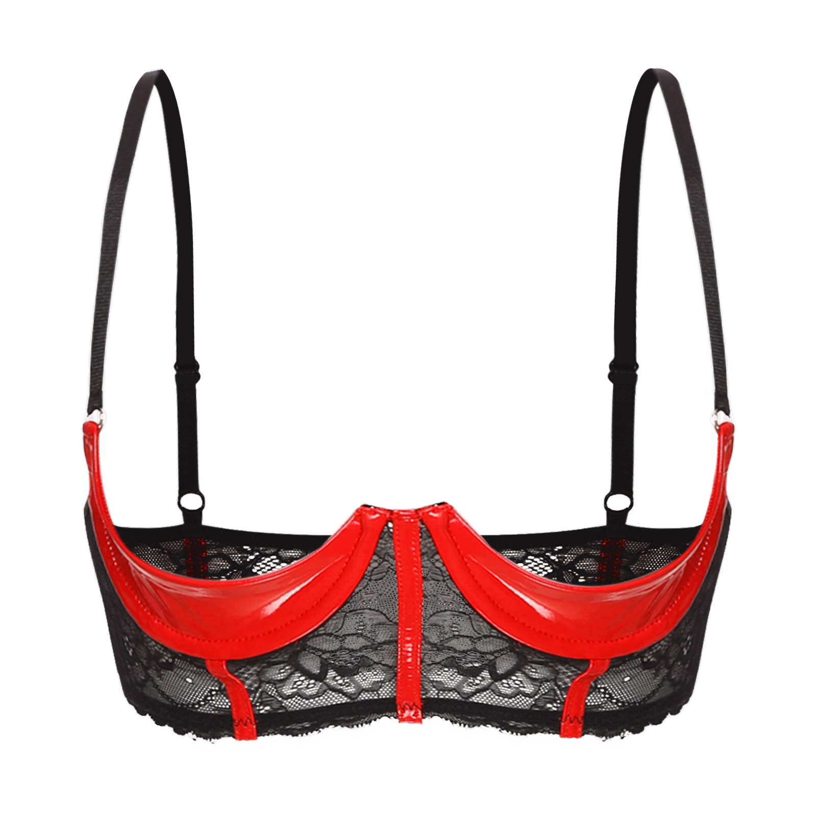 Underwire Bra Padded - Femmes coupe ouverte hauts de soutien-gorge